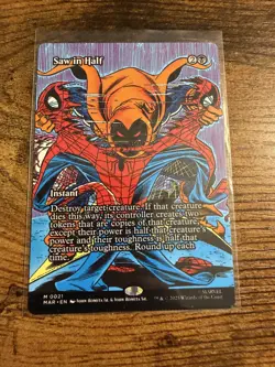 MTG Magic The Gathering Spider-Man BORDERLESS Saw in Half ERROR Please Read - Image 1