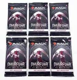 6 Packs Magic the Gathering Set Booster Pack Lot MTG Phyrexia All Will Be One - Image 1