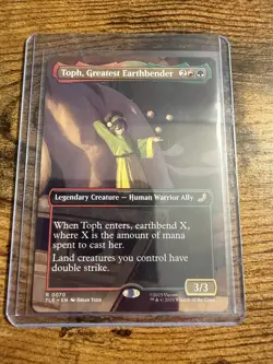 MTG Magic The Gathering BORDERLESS Toph Greatest Earthbender - Image 1