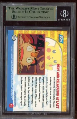 1999 Pokemon Movie Animation Edition Blue #49 Rest & Relaxation At Last BGS 9.5 - Image 2