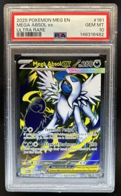 2025 Pokemon Mega Evolution Absol ex Ultra Rare #161/132 PSA 10 GEM MINT - Image 1