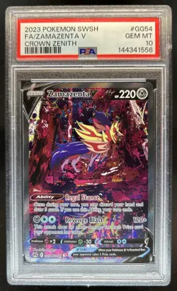 2023 Pokemon SWSH Crown Zenith Zamazenta V Galarian Gallery #GG54/GG70 PSA 10 - Image 1