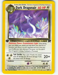 Dark Dragonair - 1st Edition - 33/82 Team Rocket - WOTC - Pokemon TCG - 2000 - Image 1
