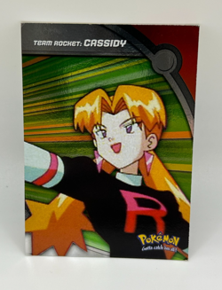 Pokemon Topps Team Rocket: Cassidy HV5 Holo Heroes and Villains Blue Logo - Image 1