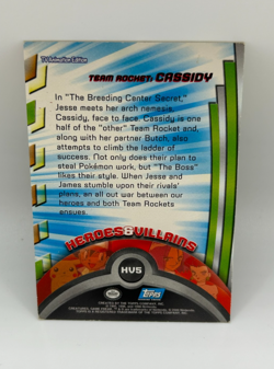 Pokemon Topps Team Rocket: Cassidy HV5 Holo Heroes and Villains Blue Logo - Image 2