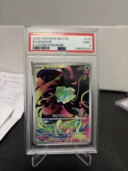 2025 POKEMON MEG EN-MEGA EVOLUTION ILLUSTRATION RARE #133 BULBASAUR PSA 9 - Image 1