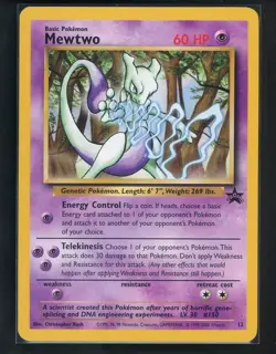 Mewtwo Wizards Promo 12 WoTC 2000 Nintendo Power Magazine Pokemon Card - Image 1