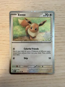 Eevee 133/165 (Holiday Calendar) Stamped Pokemon Scarlet & Violet 151 #133swirls - Image 1
