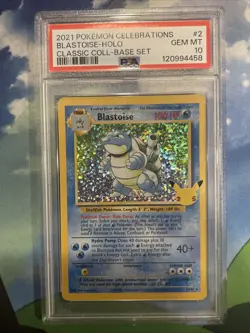 2021 POKEMON CELEBRATIONS CLASSIC COLLECTION #2 BLASTOISE HOLO PSA 10 2/102 - Image 1