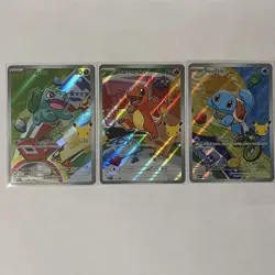 Pokemon TCG First Partner Illustration Collection Kanto Series GEN 1 Starters C - Image 1