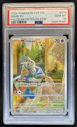2024 Pokemon SV Black Star Promos - SVP EN Mimikyu VAR #075b PSA 10 GEM MINT - Image 1