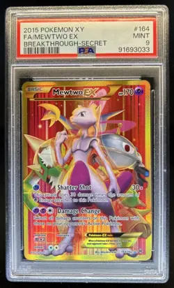 2015 Pokemon XY BREAKthrough Mewtwo #164/162 PSA 9 - Image 1