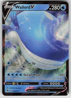 WAILORD V 013/073 HOLO RARE V CHAMPION'S PATH POKEMON NM/M - Image 1