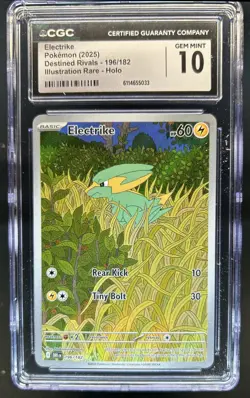 2025 Pokemon Destined Rivals Electrike #196/182 CGC 10 - Image 1