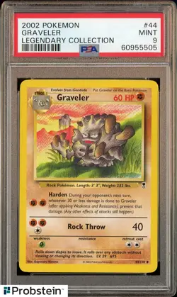 2002 Pokemon Legendary Collection Set Break #44 Graveler PSA 9 MINT - Image 1
