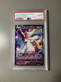 2021 Pokemon SWSH BSP - Dark Sylveon V Celebrations Collection #134 PSA 10 - Image 1