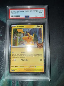 2024 POKEMON TRICK OR TRADE #018 PIKACHU PSA 9 - Image 1
