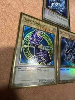 🔥 YUGIOH Blue-Eyes Red Eyes Dark Magician MAGO-EN001 1ST EDITION NM GOLD RARE - Image 5