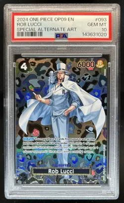 2024 One Piece Rob Lucci Special Alt Art #OP05-093 PSA 10 - Image 1