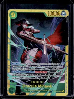2026 One Piece Azure Sea's Seven Dracule Mihawk Secret Rare Manga Art #OP14-119 - Image 1