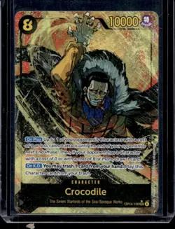 2026 One Piece Azure Sea's Seven Crocodile Secret Rare Manga Art #OP14-120 - Image 1