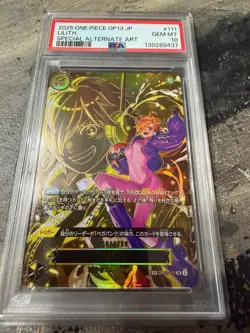 2025 ONE PIECE JPN OP13-CARRYING ON HIS WILL SPECIAL ALTERNATE ART LILITH PSA 10 - Image 1