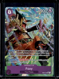 2026 One Piece The Azure Sea's Seven Foxy Alt Art Super Rare #EB04-036 SR - Image 1