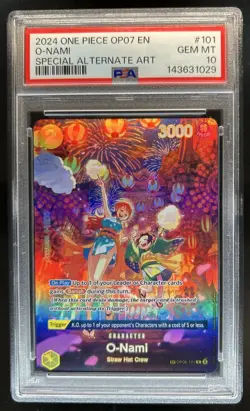 2024 One Piece 500 Years in the Future O-Nami Special Alt Art #OP06-101 PSA 10 - Image 1