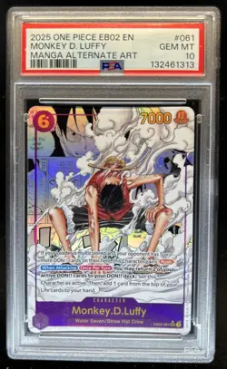 2025 One Piece Anime 25th Collection Monkey.D.Luffy Manga Art #EB02-061 PSA 10 - Image 1