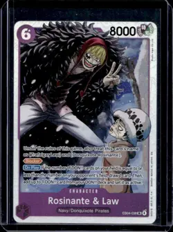 2026 One Piece The Azure Sea's Seven Rosinante & Law Super Rare #EB04-038 SR - Image 1