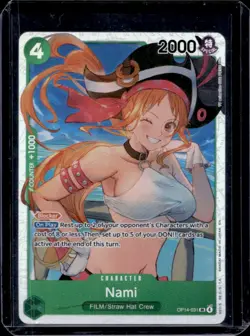 2026 One Piece Azure Sea's Seven Nami Super Rare #OP14-031 SR - Image 1
