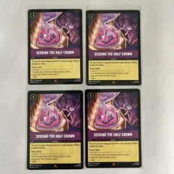 x4 Lorcana Disney 64/204 Seeking the Half Crown Rare Card Playset 4x Azurite Sea - Image 1