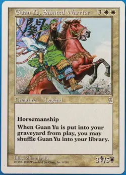Guan Yu, Sainted Warrior Portal Three Kingdoms PLD Rare CARD (511070) ABUGames - Image 1