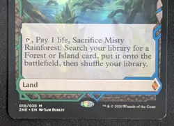 MTG Misty Rainforest- DAMAGED -Zendikar Rising Expeditions Magic Card #010 - Image 4