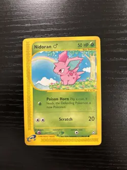 Pokemon Aquapolis Nidoran M Common Regular 50 HP Card 96/147 English 2002 - Image 1