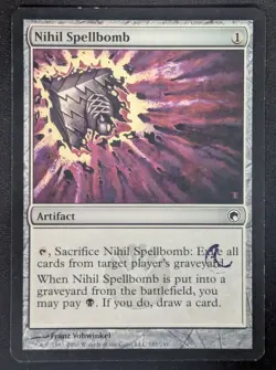 MTG Nihil Spellbomb- STAMPED -Scars of Mirrodin Magic the Gathering Card #187 - Image 1