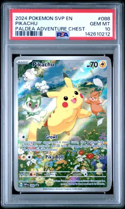 Pokemon Pikachu #88 Black Star Promo English 2024 SV PSA 10 Gem Mint Card TCG - Image 1
