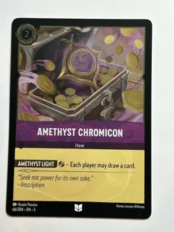 Amethyst Chromicon Cold Foil Shimmering Skies 66/204 NM Lorcana Card - Image 1