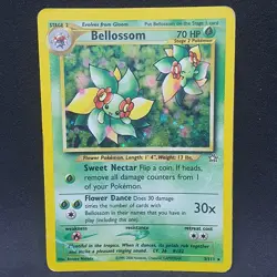 Bellossom 3/111 Holo Rare Neo Genesis Pokemon Card WOTC Vintage 2000 TCG HP - Image 2