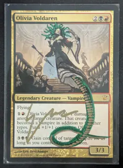 MTG Olivia Voldaren- Signed/ALTERED ART -Innistrad Magic the Gathering Card #215 - Image 1