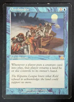 MTG Overburden- DAMAGED -Prophecy Magic the Gathering Card #039 - Image 1