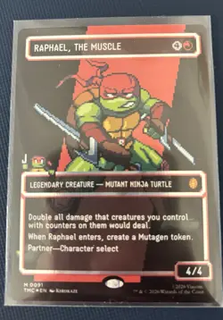 Raphael, the Muscle (0091) 8Bit Showcase Surge Foil Magic The Gathering TMNT - Image 1