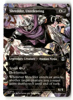 Shredder, Unrelenting (Borderless) 0210 Teenage Mutant Ninja Turtles MTG NM - Image 1