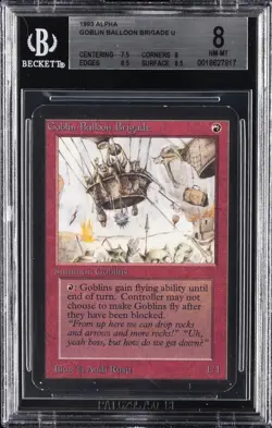 1993 MAGIC: THE GATHERING ALPHA GOBLIN BALLOON BRIGADE U BGS 8 - Image 1