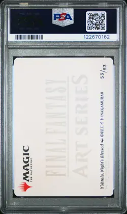 2025 MTG FINAL FANTASY ART SER GOLD STAMPED #53 Y'SHTOLA, NIGHT'S BLESSED PSA 10 - Image 2
