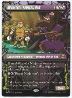 Splinter, Radical Rat (Showcase) Misprint *Crimp* [TMNT] MTG - Image 1
