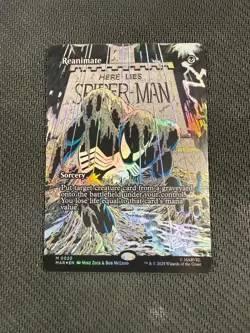 FOIL Borderless Reanimate MAR 0020 Mythic MTG Spider-Man - Image 1