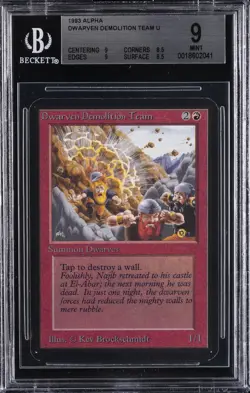 1993 MAGIC: THE GATHERING ALPHA U DWARVEN DEMOLITION TEAM BGS 9 - Image 1