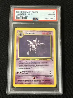 Pokemon Haunter 6/62 (1st Edition) Fossil Holo (Fresh Grade) *PSA 8* - Image 1