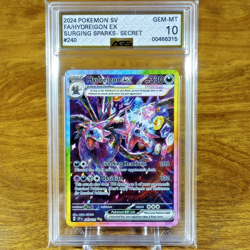 Pokemon Surging Sparks Hydreigon EX 240/191 AGS Gem-MT 10 Holo Secret Rare 2024 - Image 1